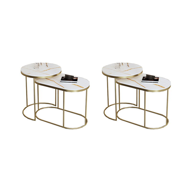 18.36" Tall Side End Table Contemporary Metal Frame Side Accent Table