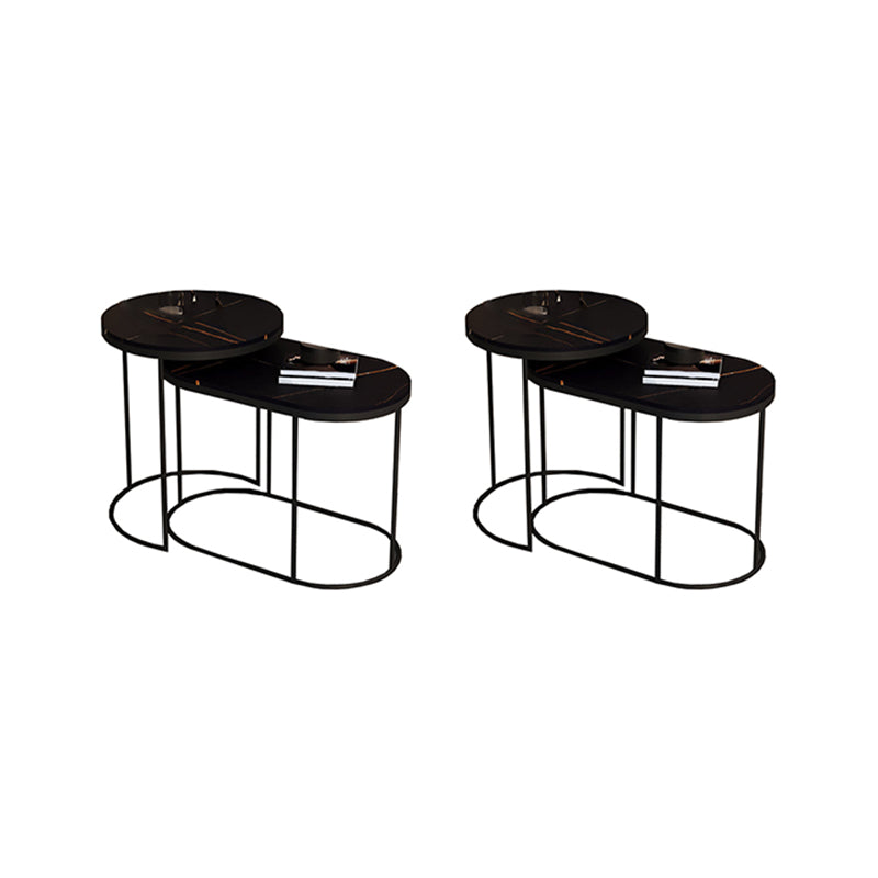 18.36" Tall Side End Table Contemporary Metal Frame Side Accent Table