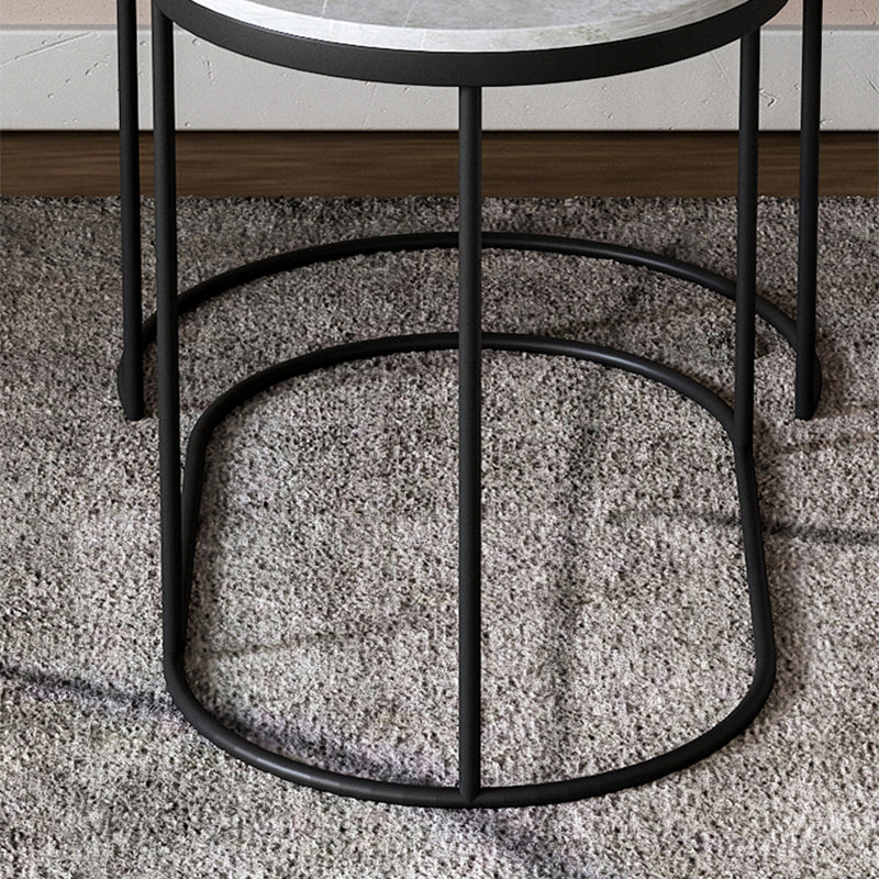 18.36" Tall Side End Table Contemporary Metal Frame Side Accent Table