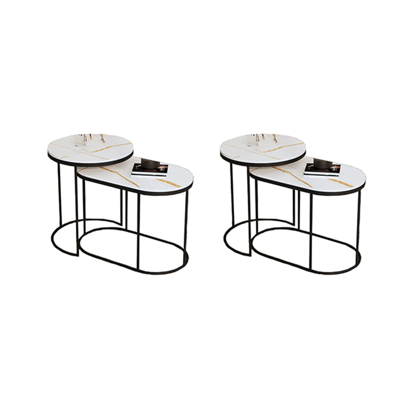 18.36" Tall Side End Table Contemporary Metal Frame Side Accent Table