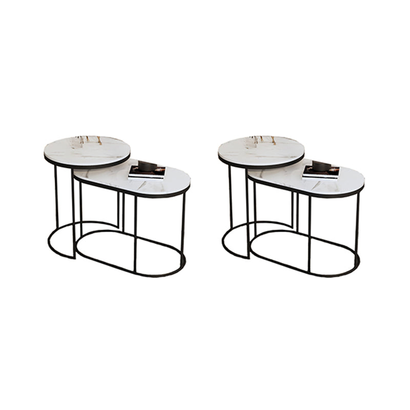 18.36" Tall Side End Table Contemporary Metal Frame Side Accent Table