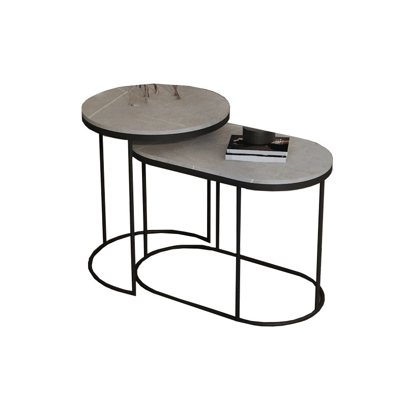 18.36" Tall Side End Table Contemporary Metal Frame Side Accent Table