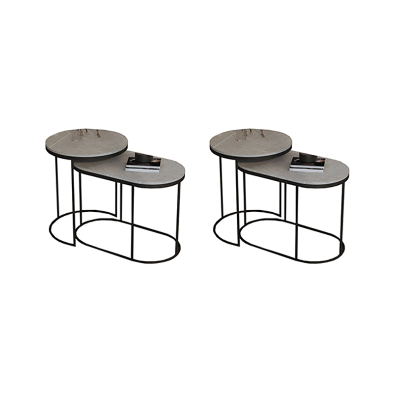 18.36" Tall Side End Table Contemporary Metal Frame Side Accent Table