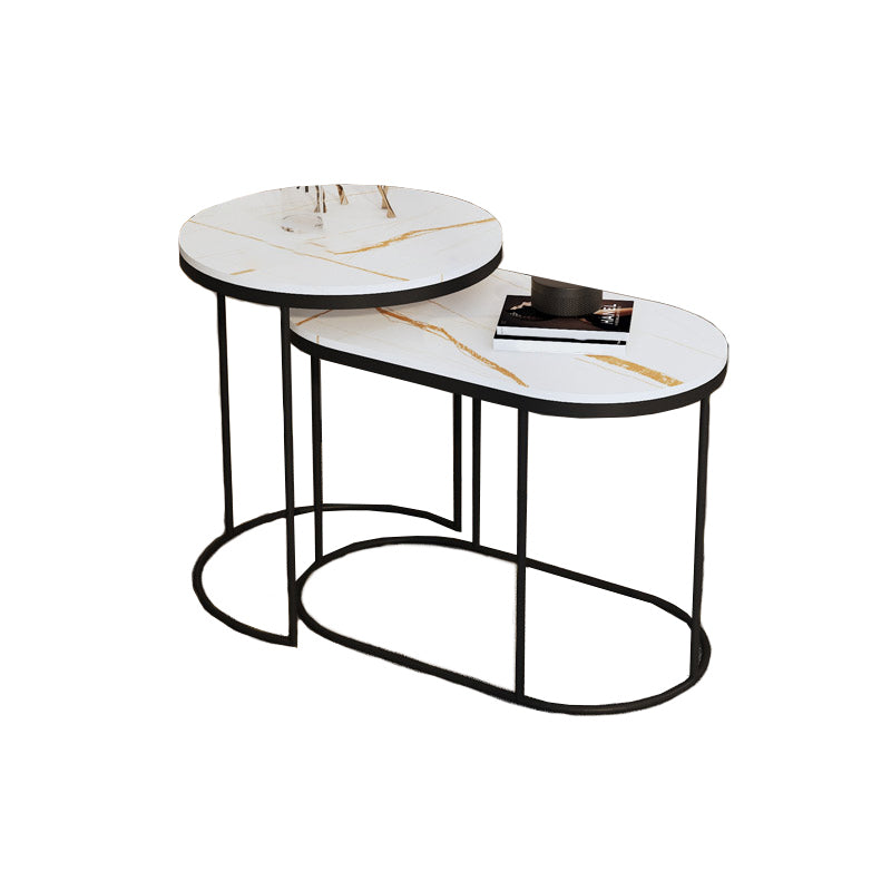 18.36" Tall Side End Table Contemporary Metal Frame Side Accent Table
