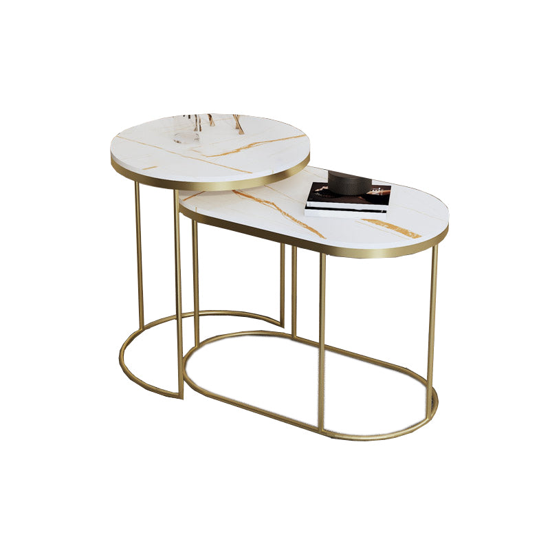 18.36" Tall Side End Table Contemporary Metal Frame Side Accent Table