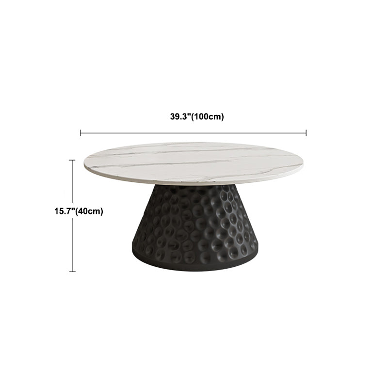 Slate Pedestal Coffee Table Round Modern Minimalist Coffee Table