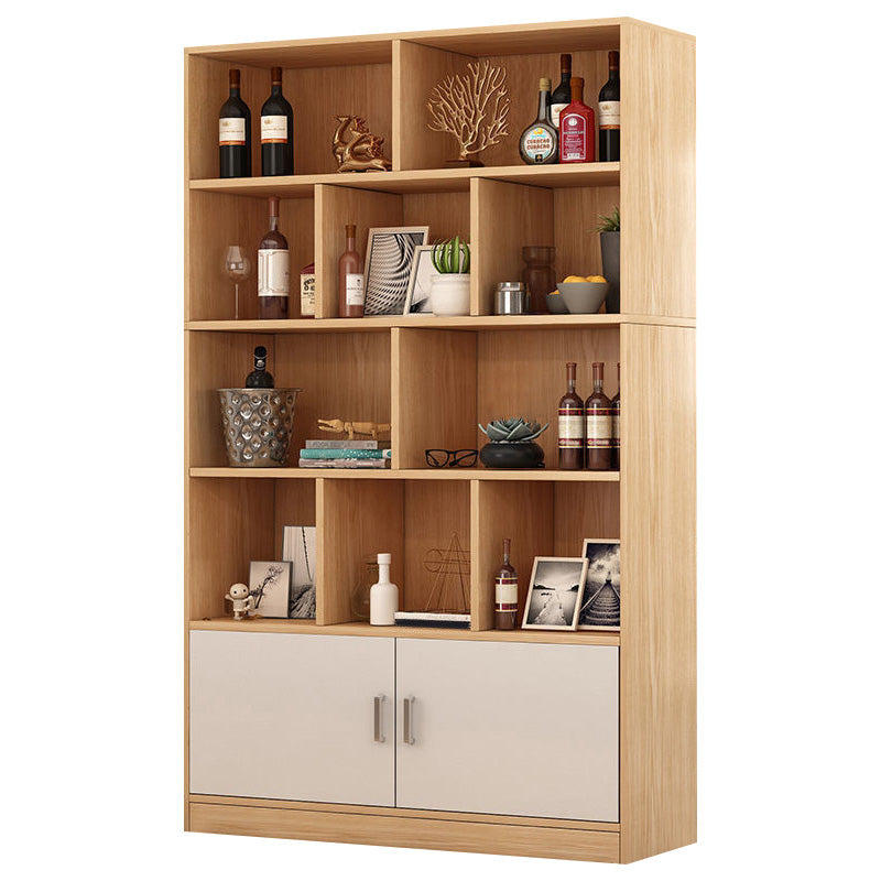 Mid-Century Modern Wine Bottle Rack Wooden Wine Racks for Living Room