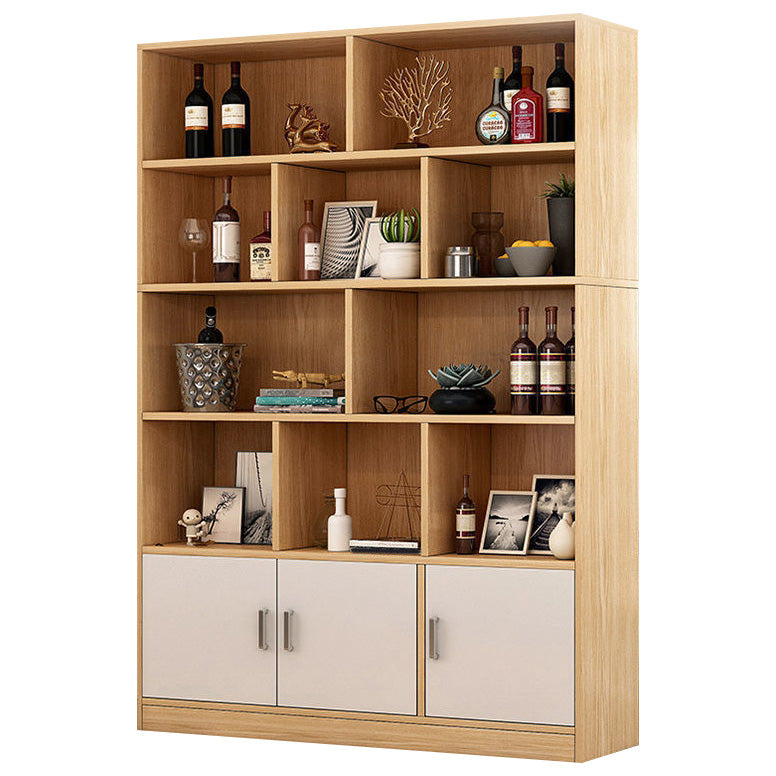 Mid-Century Modern Wine Bottle Rack Wooden Wine Racks for Living Room