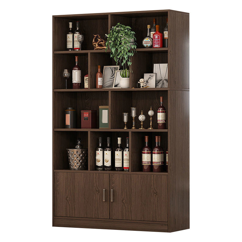 Mid-Century Modern Wine Bottle Rack Wooden Wine Racks for Living Room