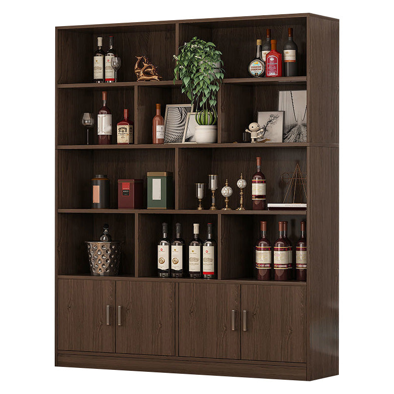 Mid-Century Modern Wine Bottle Rack Wooden Wine Racks for Living Room