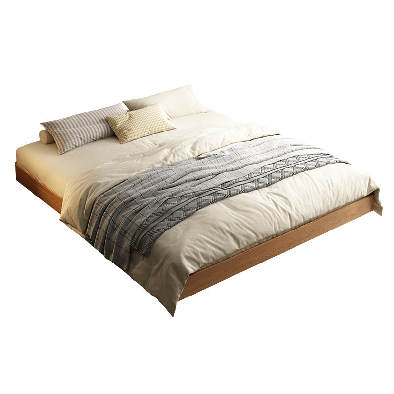 5.12" High Wood Platform Bed Scandinavian Natural Bed Frame Set