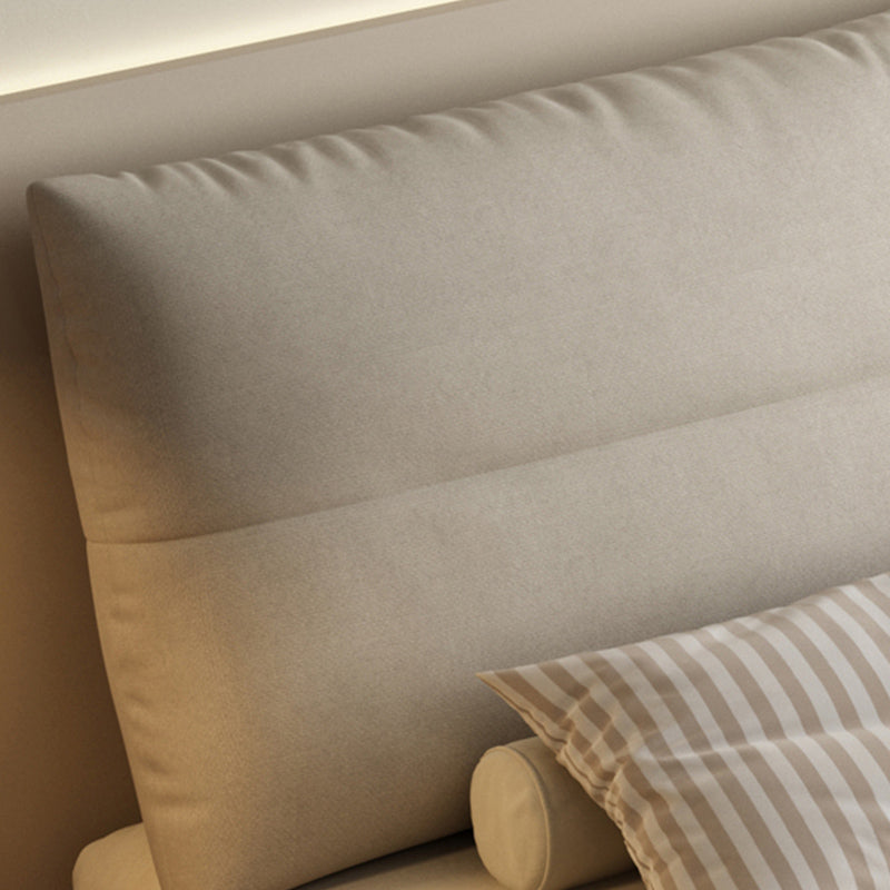 5.12" High Wood Platform Bed Scandinavian Natural Bed Frame Set