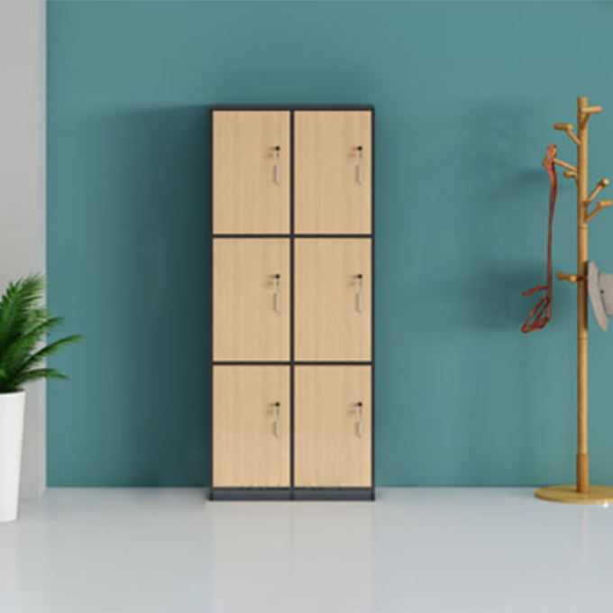 Modern Manufactured Wood Storage Cabinet Light Wood Finish Cabinet