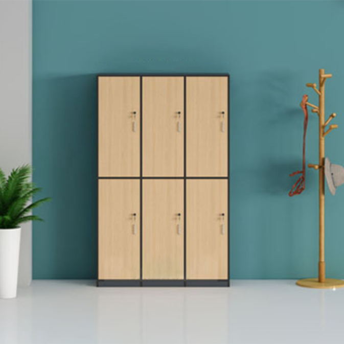 Modern Manufactured Wood Storage Cabinet Light Wood Finish Cabinet