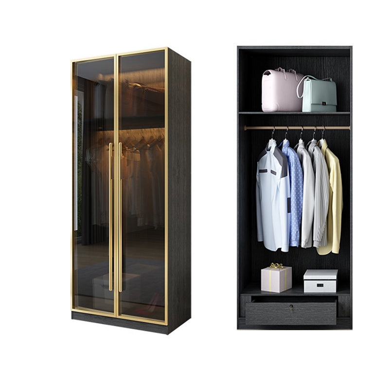 Modern Wardrobe Closet With Drawer Hinged Wardrobe Armoire for Home