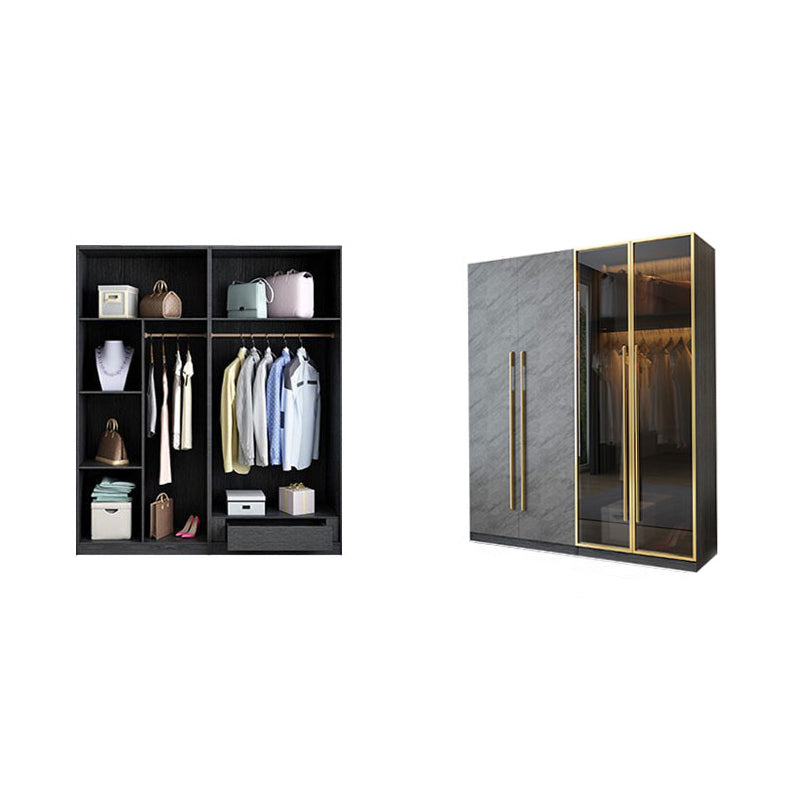 Modern Wardrobe Closet With Drawer Hinged Wardrobe Armoire for Home