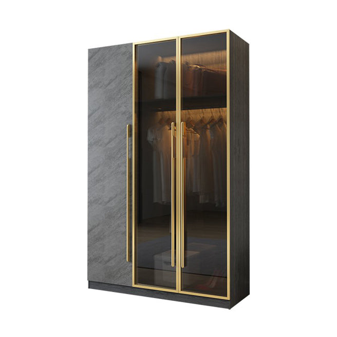 Modern Wardrobe Closet With Drawer Hinged Wardrobe Armoire for Home