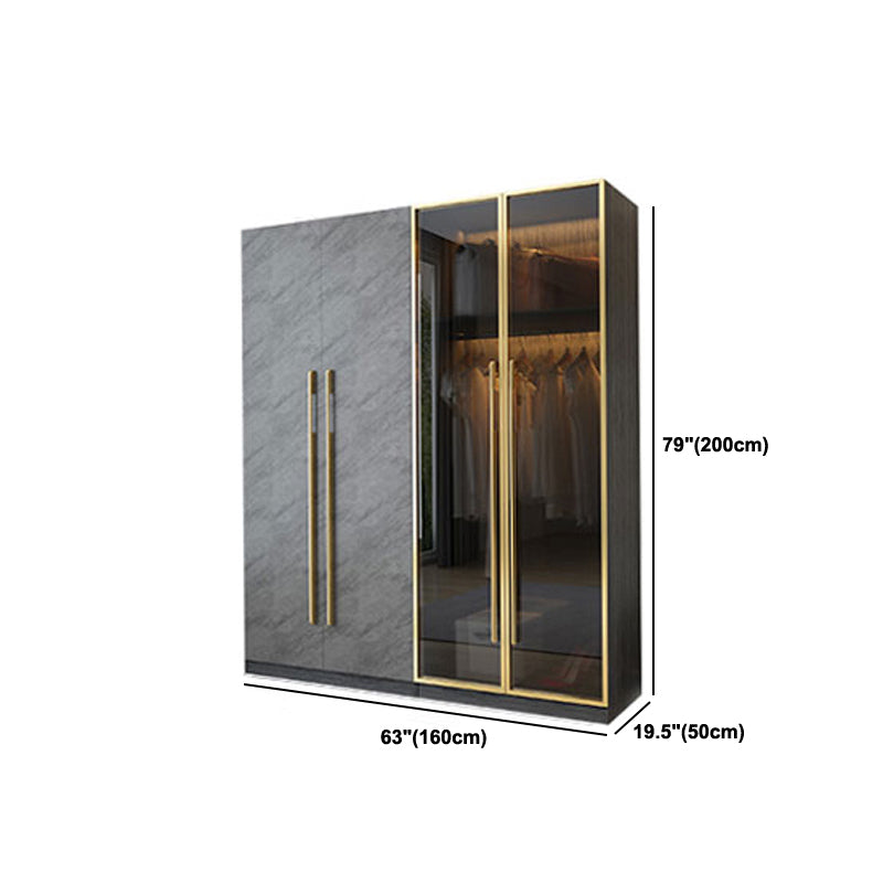 Modern Wardrobe Closet With Drawer Hinged Wardrobe Armoire for Home