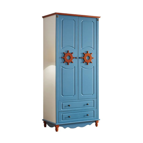 Coastal Hinged Door Storage Cabinet Manufactured Wood Matte Finish Cabinet
