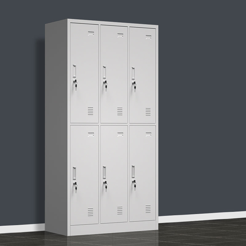 Gray Metal Cabinet for Bathroom Modern Storage Cabinet with Hinged Door