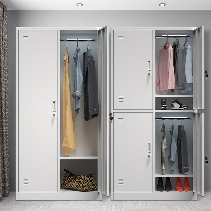 Gray Metal Cabinet for Bathroom Modern Storage Cabinet with Hinged Door