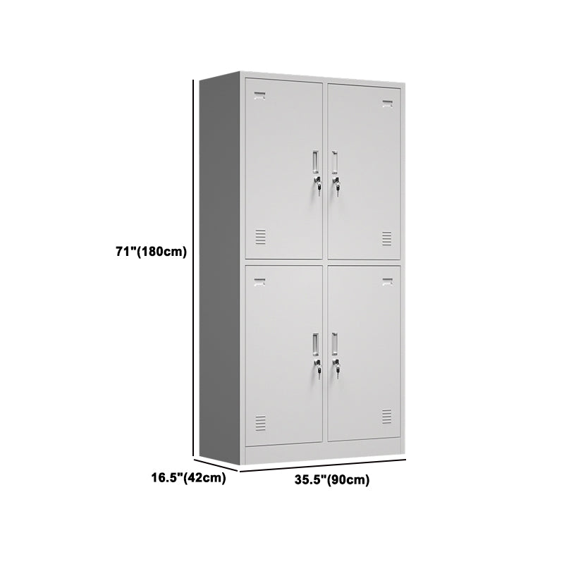 Gray Metal Cabinet for Bathroom Modern Storage Cabinet with Hinged Door