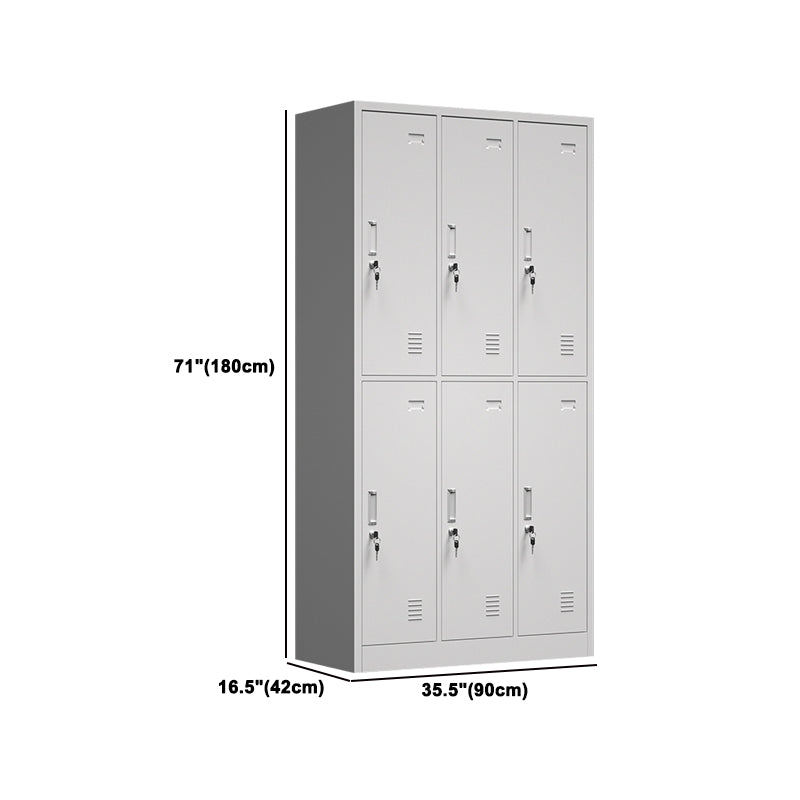 Gray Metal Cabinet for Bathroom Modern Storage Cabinet with Hinged Door