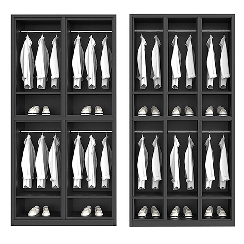 Hinged Wardrobe Cabinet Contemporary Metal Wardrobe Armoire for Home