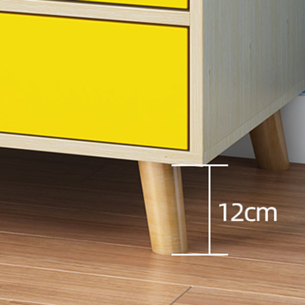 Manufactured Wood Storage Cabinet with Wooden Legs Modern Cabinet for Bedroom