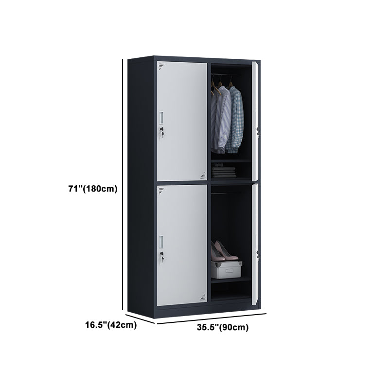 Hinged Contemporary Wardrobe Armoire Metal Wardrobe Cabinet for Home