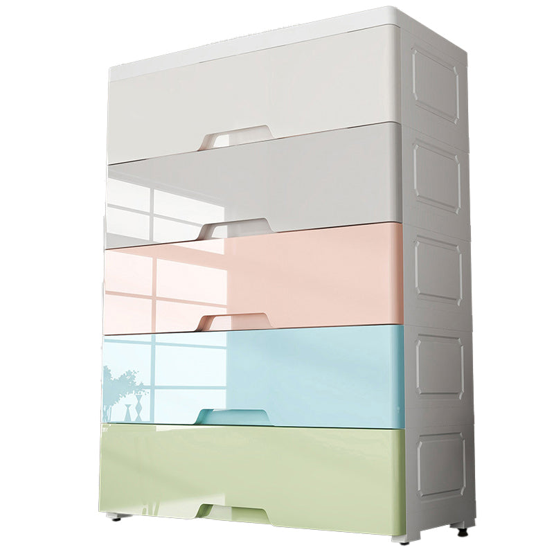 Plastic Storage Cabinet With Drawer Modern Wardrobe Cabinet for Home