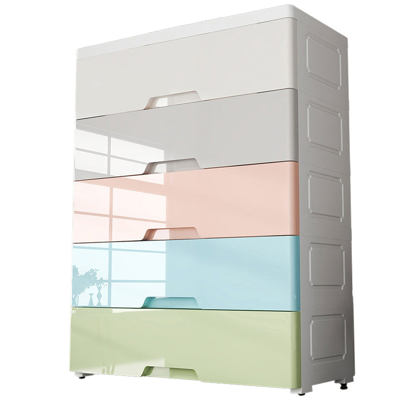 Plastic Storage Cabinet With Drawer Modern Wardrobe Cabinet for Home
