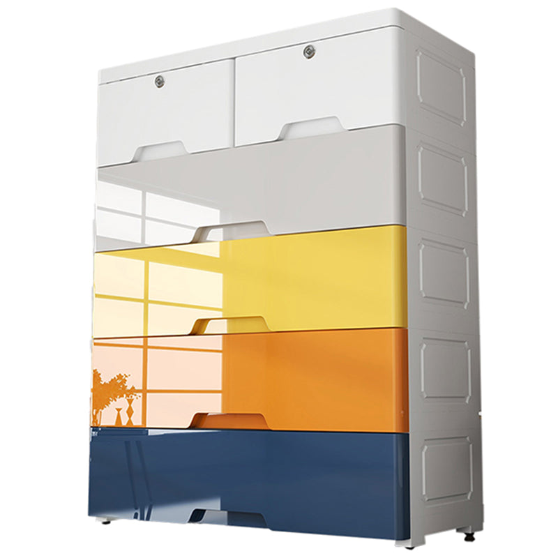Plastic Storage Cabinet With Drawer Modern Wardrobe Cabinet for Home