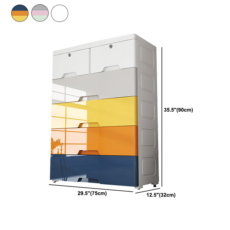 Plastic Storage Cabinet With Drawer Modern Wardrobe Cabinet for Home
