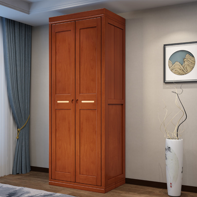 Rubberwood Wardrobe Armoire Traditional Wardrobe Cabinet for Home