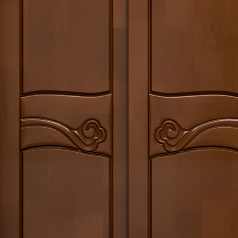 Traditional Sliding Wardrobe Cabinet Rubberwood Wardrobe Armoire