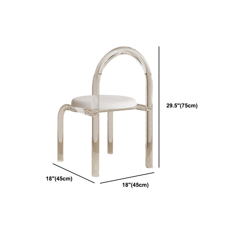 Wood Vanity and Stool in White Luxurious Stone Dressing Table