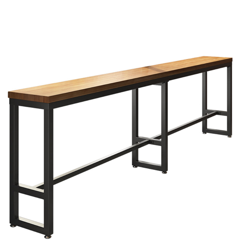 Pine Wood Bar Dining Table Modern Rectangle Bar Table for Milk Tea Shop Cafe