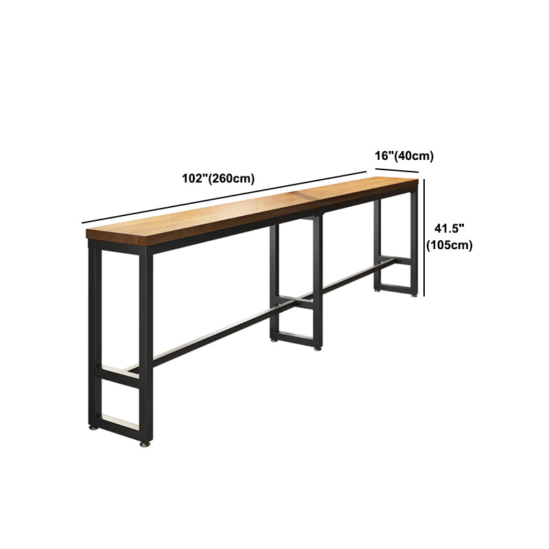 Pine Wood Bar Dining Table Modern Rectangle Bar Table for Milk Tea Shop Cafe