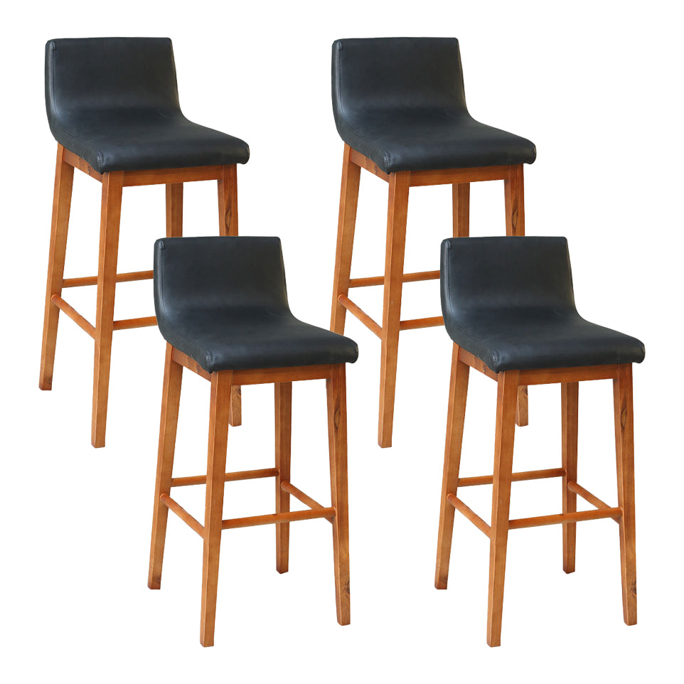 Modern Wood Stool Backrest Counter Stool Fabric Upholstered Furniture for Restaurant