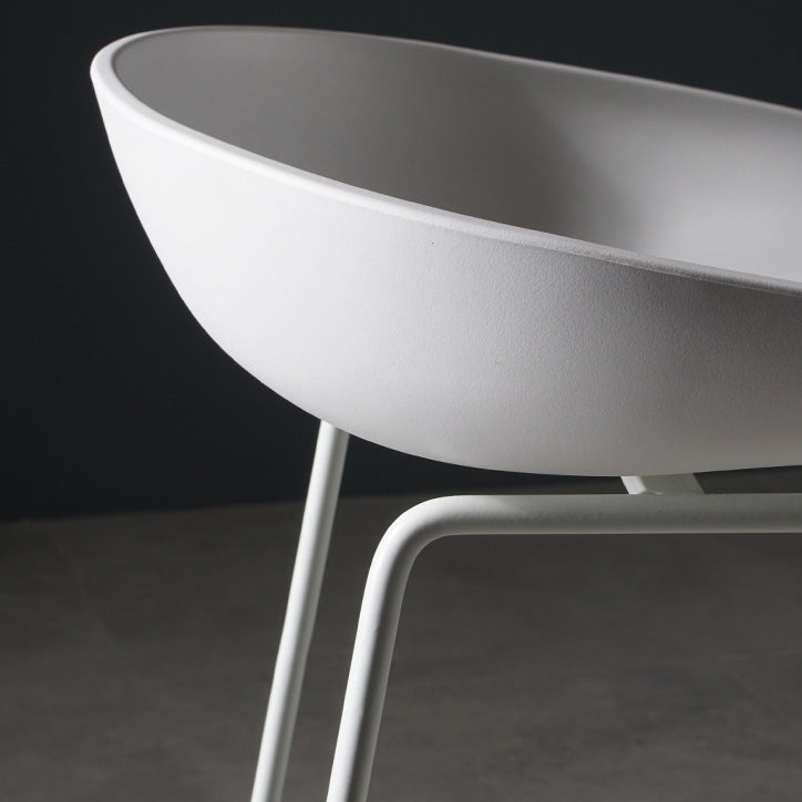 Contemporary Metal Counter Stool Plastic Low Back Furniture with Iorn 4 Legs