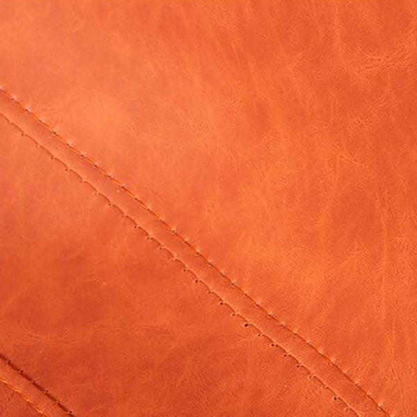 Scandinavian Metal Stool Faux Leather Upholstered Counter Stool in Matte Finish for Indoor