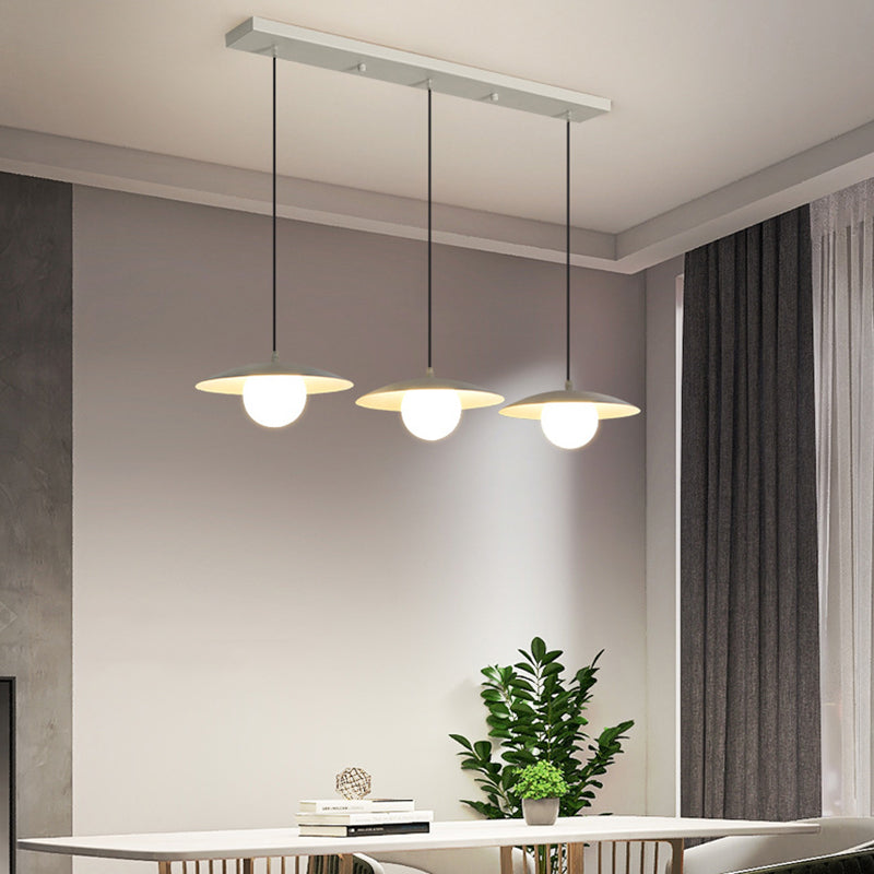 Industrial White Ceiling Light Glass Kitchen Island Lighting for Home