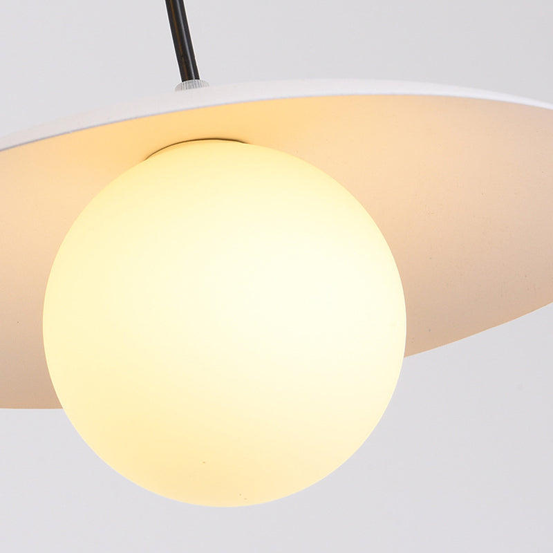 Industrial White Ceiling Light Glass Kitchen Island Lighting for Home