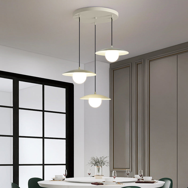 Industrial White Ceiling Light Glass Kitchen Island Lighting for Home