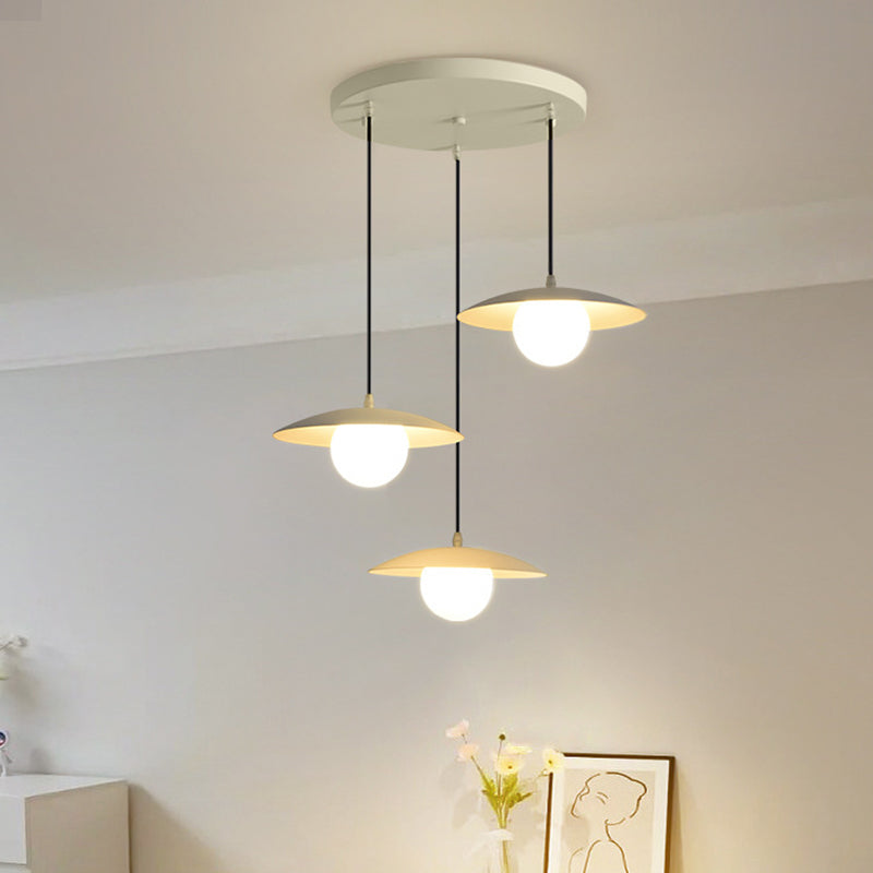 Industrial White Ceiling Light Glass Kitchen Island Lighting for Home