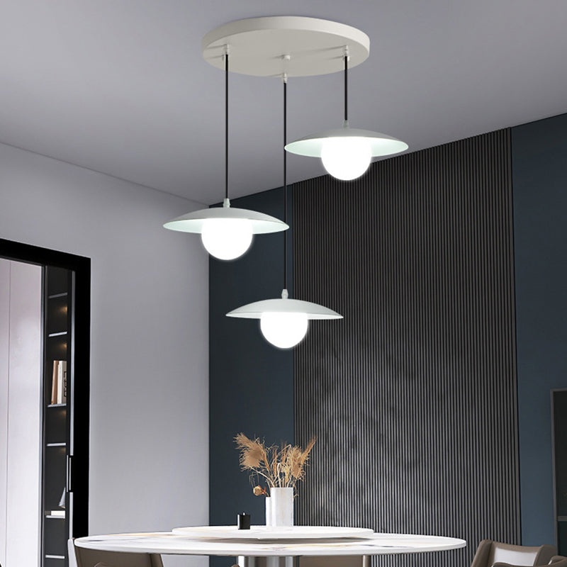 Industrial White Ceiling Light Glass Kitchen Island Lighting for Home
