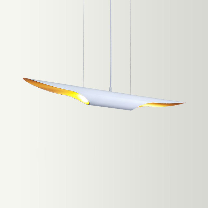 Industrial Pendant Light Linear Shape Island Lamp with Metal Shade for Living Room