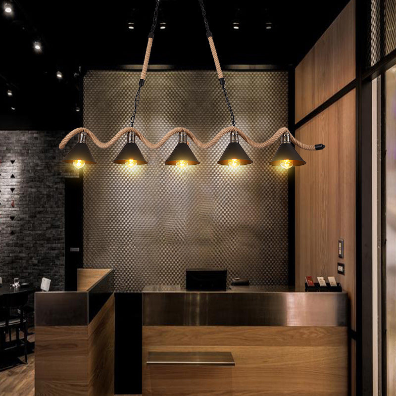 Industrial Island Light Minimalist Hanging Lighting Fixture for Dining Room