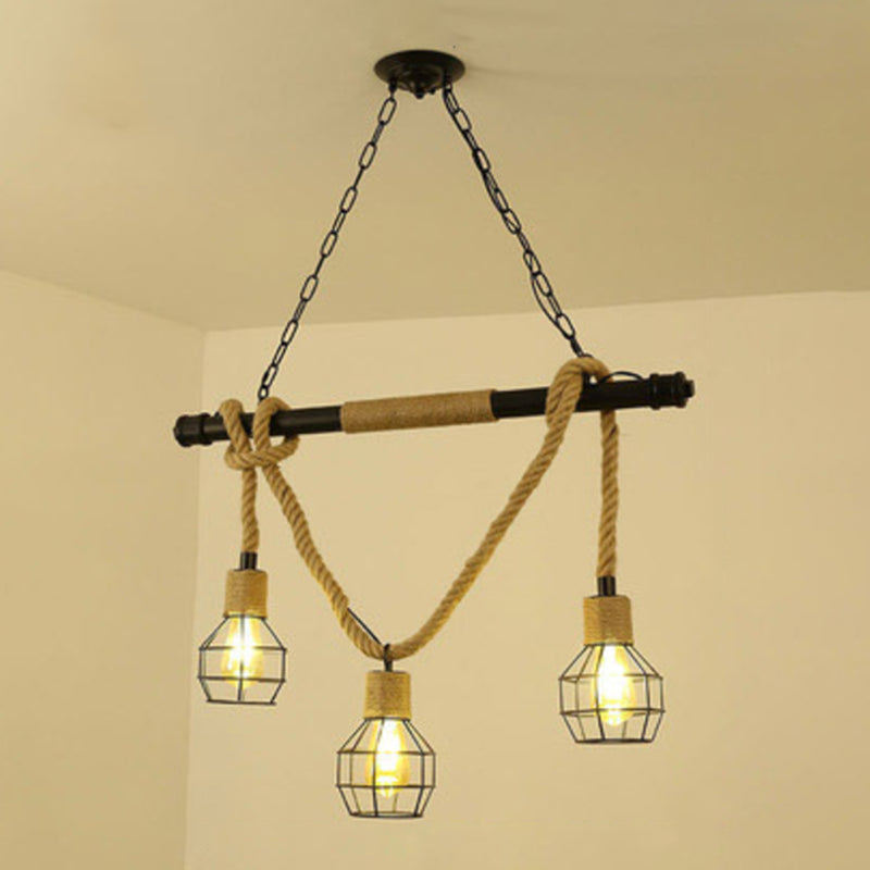 Industrial Island Light Minimalist Hanging Lighting Fixture for Dining Room